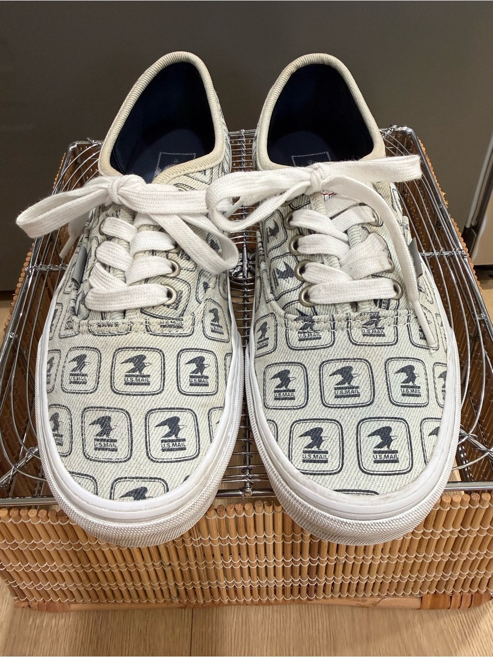 Vans x USPS Authentic Sneakers Men 8.5 Women 10 Postal Service Print